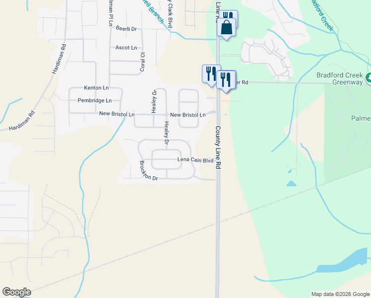 map of restaurants, bars, coffee shops, grocery stores, and more near 104 Dartford Drive in Madison