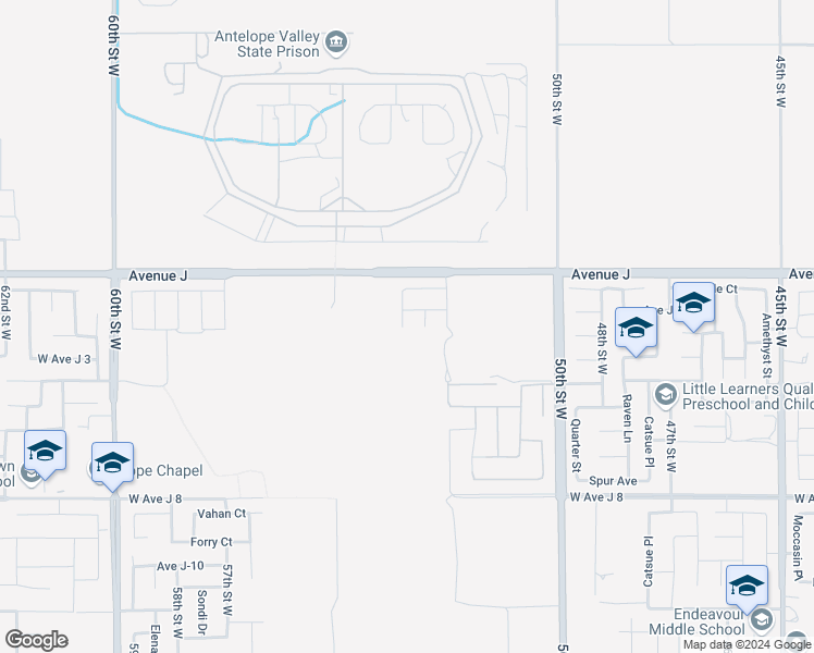 map of restaurants, bars, coffee shops, grocery stores, and more near 2 East Avenue F in Lancaster