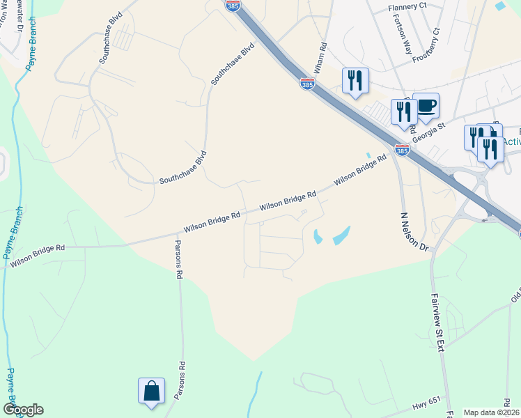 map of restaurants, bars, coffee shops, grocery stores, and more near 200 Wilson Bridge Road in Fountain Inn