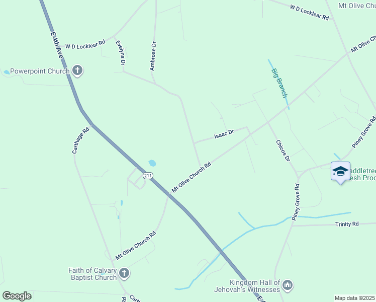 map of restaurants, bars, coffee shops, grocery stores, and more near 860 Ambrose Drive in Lumberton