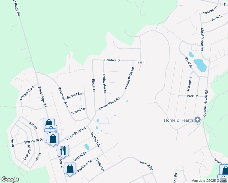 map of restaurants, bars, coffee shops, grocery stores, and more near 137 Pine Court in Hubert