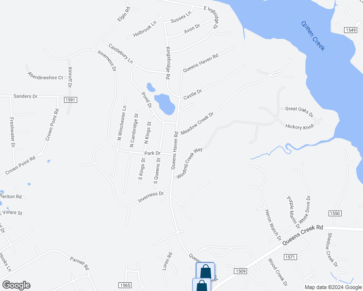 map of restaurants, bars, coffee shops, grocery stores, and more near 262 Queens Haven Road in Hubert