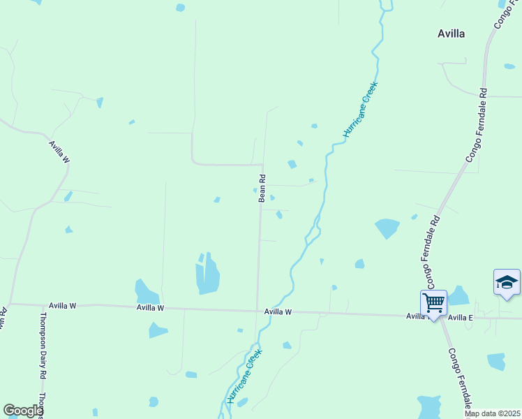map of restaurants, bars, coffee shops, grocery stores, and more near 13061 Bean Road in Alexander