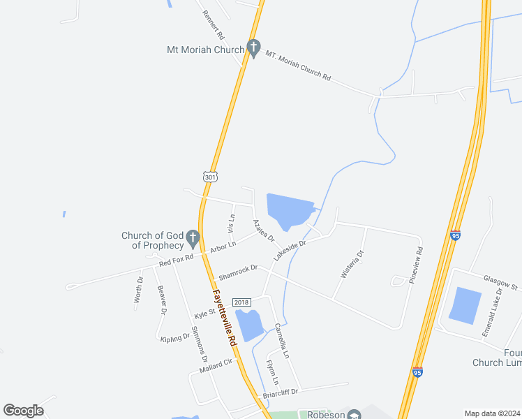 map of restaurants, bars, coffee shops, grocery stores, and more near 5604 Azalea Drive in Lumberton