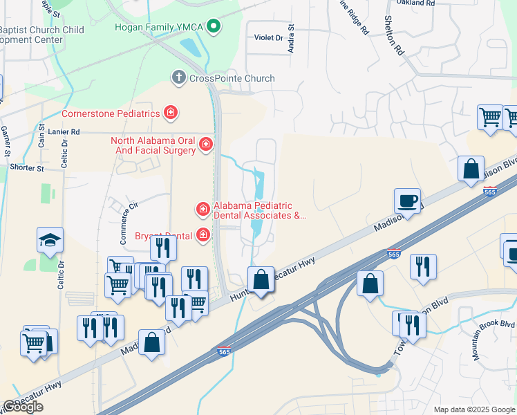 map of restaurants, bars, coffee shops, grocery stores, and more near 2100 Colonial Lake Drive in Madison