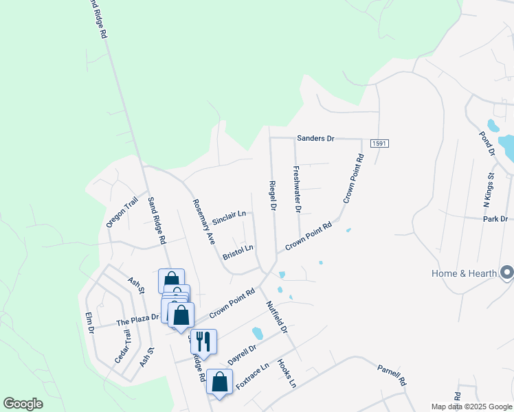 map of restaurants, bars, coffee shops, grocery stores, and more near 620 Parsley Drive in Hubert