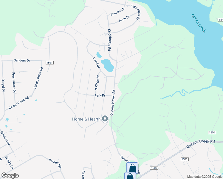 map of restaurants, bars, coffee shops, grocery stores, and more near 265 Queens Haven Road in Hubert