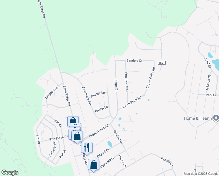 map of restaurants, bars, coffee shops, grocery stores, and more near 622 Parsley Drive in Hubert