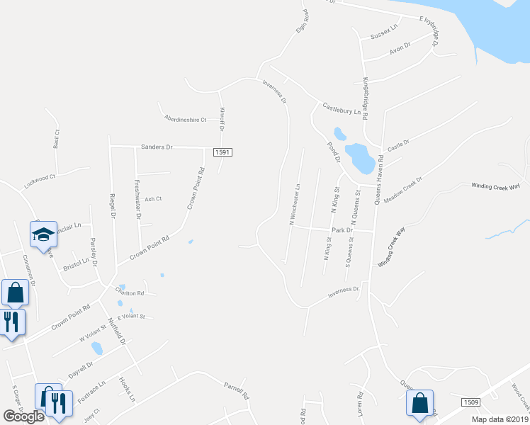 map of restaurants, bars, coffee shops, grocery stores, and more near 235 Inverness Drive in Hubert