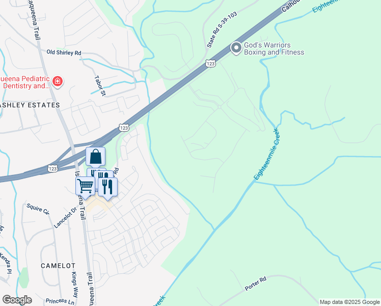 map of restaurants, bars, coffee shops, grocery stores, and more near in Clemson