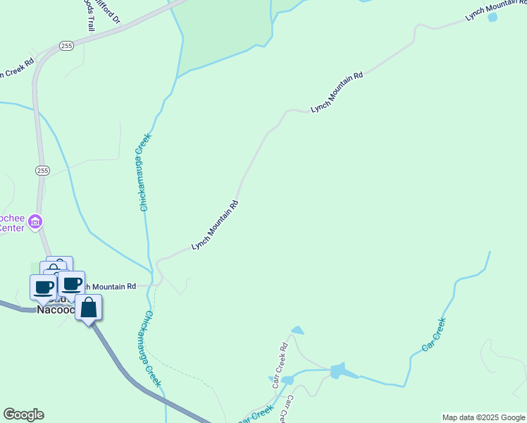 map of restaurants, bars, coffee shops, grocery stores, and more near 912 Lynch Mountain Road in Sautee Nacoochee