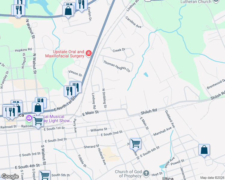 map of restaurants, bars, coffee shops, grocery stores, and more near 108 Ware Street in Seneca