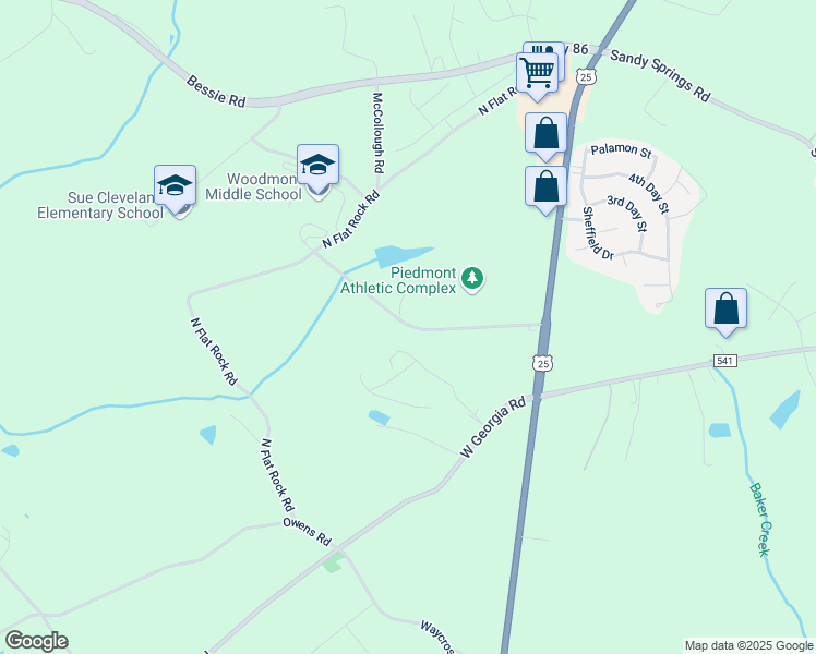 map of restaurants, bars, coffee shops, grocery stores, and more near 251 State Road S-23-659 in Piedmont