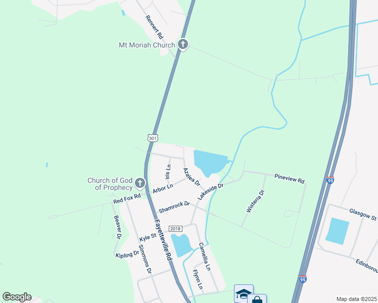 map of restaurants, bars, coffee shops, grocery stores, and more near 5702 Azalea Drive in Lumberton