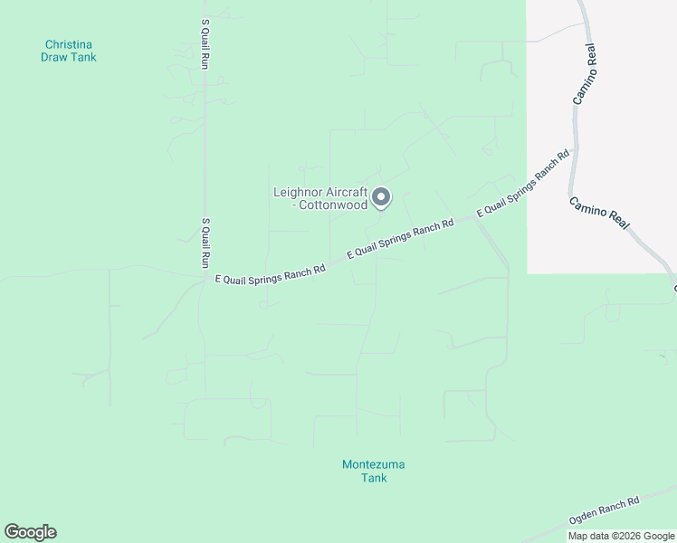 map of restaurants, bars, coffee shops, grocery stores, and more near 805 East Quail Springs Ranch Road in Cottonwood