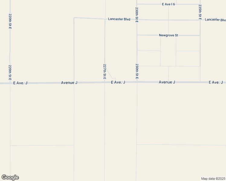 map of restaurants, bars, coffee shops, grocery stores, and more near 227th Street East in Los Angeles County