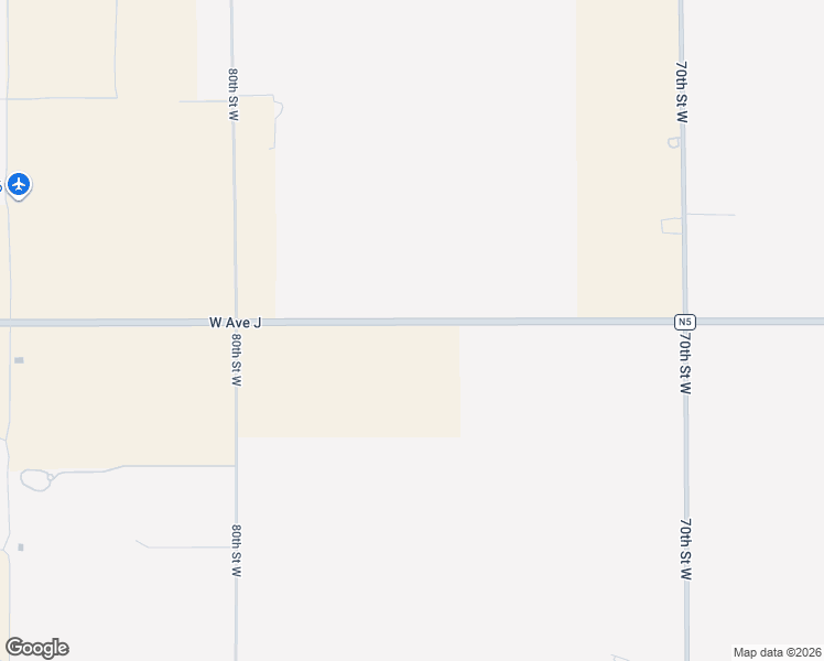 map of restaurants, bars, coffee shops, grocery stores, and more near 7554 West Avenue J in Lancaster