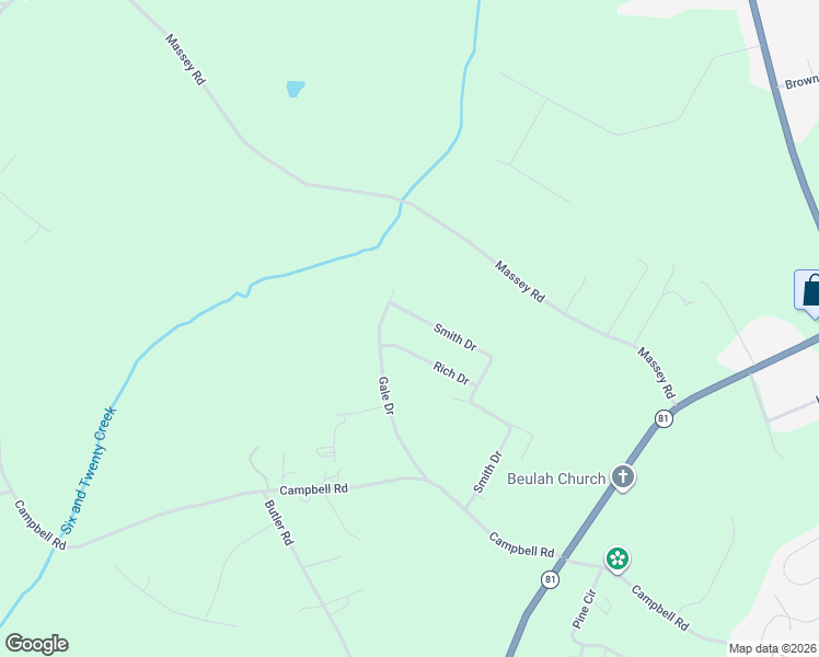 map of restaurants, bars, coffee shops, grocery stores, and more near 245 Smith Drive in Pelzer