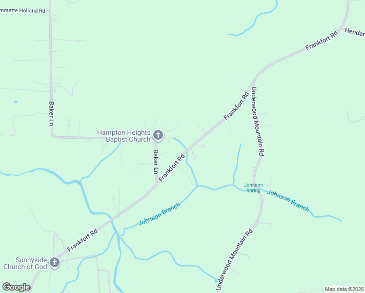 map of restaurants, bars, coffee shops, grocery stores, and more near 11402 Frankfort Road in Tuscumbia