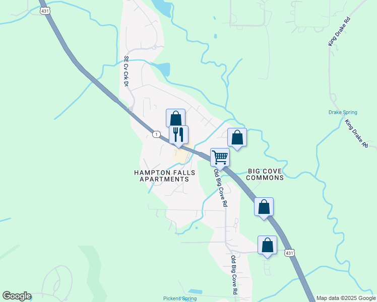 map of restaurants, bars, coffee shops, grocery stores, and more near 1000 Hampton Fall Boulevard in Brownsboro