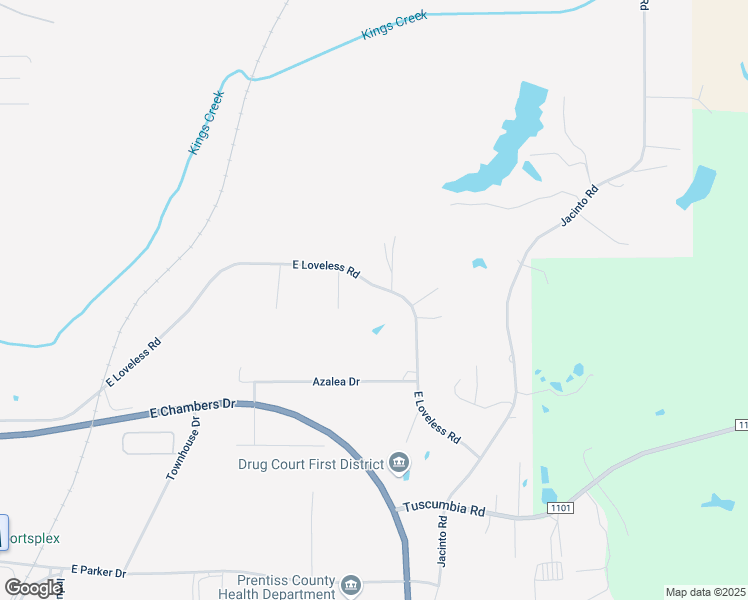 map of restaurants, bars, coffee shops, grocery stores, and more near 807 East Loveless Road in Booneville