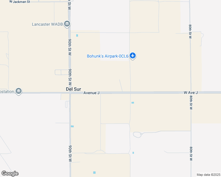 map of restaurants, bars, coffee shops, grocery stores, and more near 8663 Avenue J in Lancaster