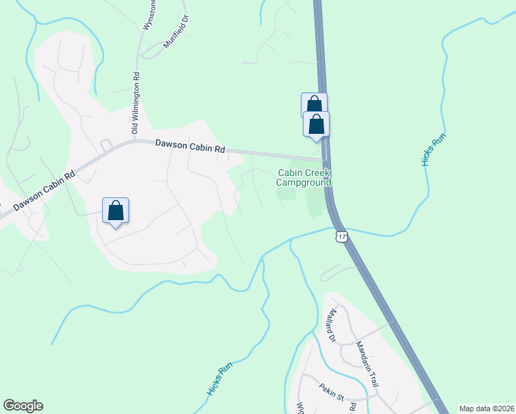 map of restaurants, bars, coffee shops, grocery stores, and more near 2051 Dawson Cabin Road in Jacksonville