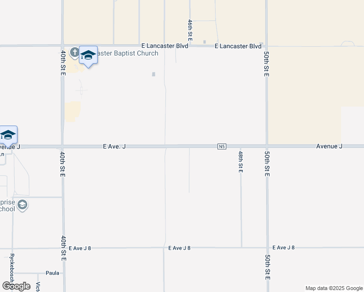 map of restaurants, bars, coffee shops, grocery stores, and more near 4421 Avenue J in Lancaster