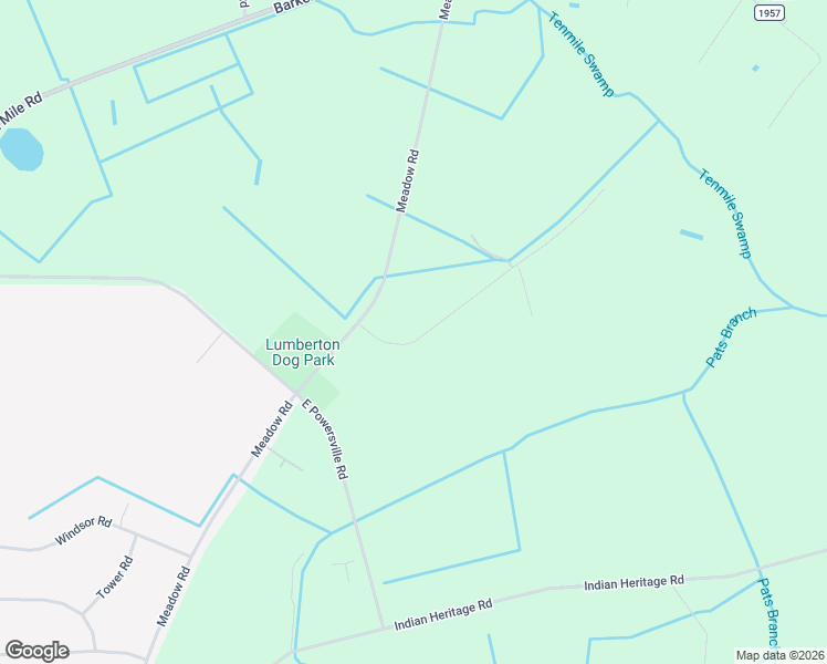 map of restaurants, bars, coffee shops, grocery stores, and more near 4254 Meadow Road in Lumberton