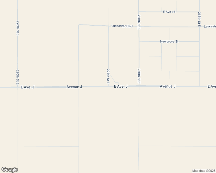 map of restaurants, bars, coffee shops, grocery stores, and more near 227th Street East in Los Angeles County