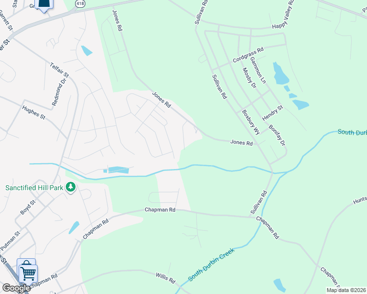 map of restaurants, bars, coffee shops, grocery stores, and more near 106 Garth Road in Fountain Inn