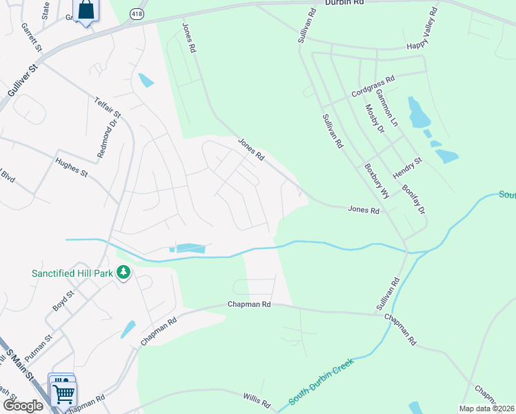 map of restaurants, bars, coffee shops, grocery stores, and more near 128 Frost Flower Way in Fountain Inn