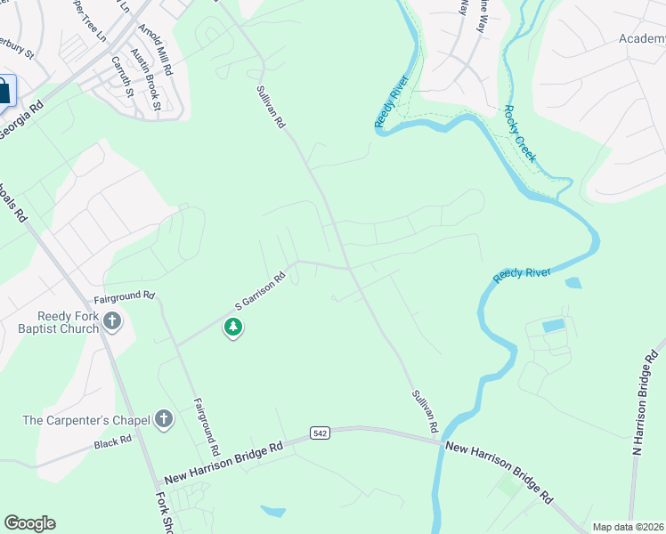 map of restaurants, bars, coffee shops, grocery stores, and more near South Garrison Road in Greenville County