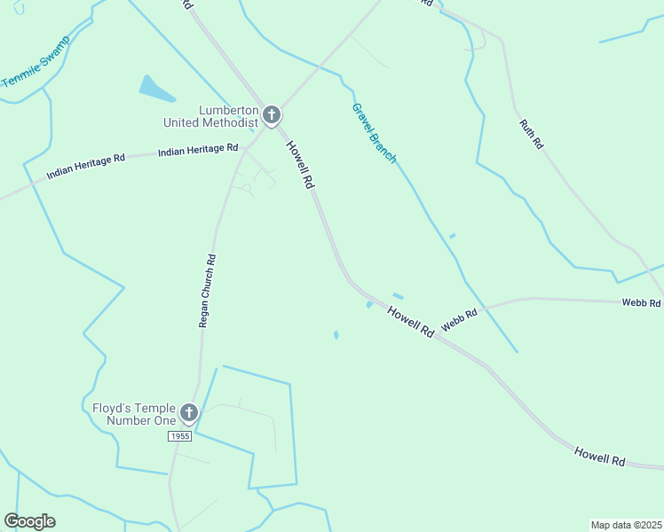 map of restaurants, bars, coffee shops, grocery stores, and more near 5288 Howell Road in Lumberton