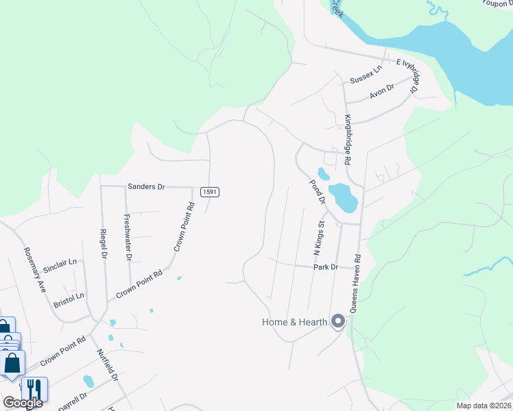 map of restaurants, bars, coffee shops, grocery stores, and more near 269 Inverness Drive in Hubert