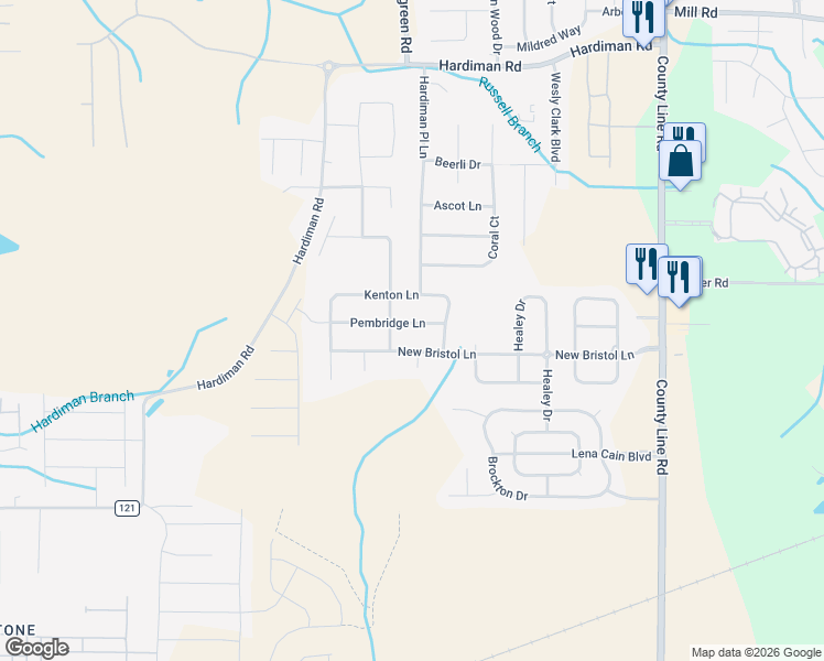 map of restaurants, bars, coffee shops, grocery stores, and more near 248 New Bristol Lane in Madison