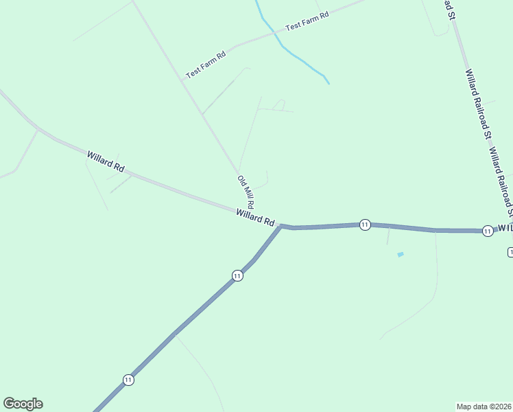 map of restaurants, bars, coffee shops, grocery stores, and more near 74 Willard Road in Pender County