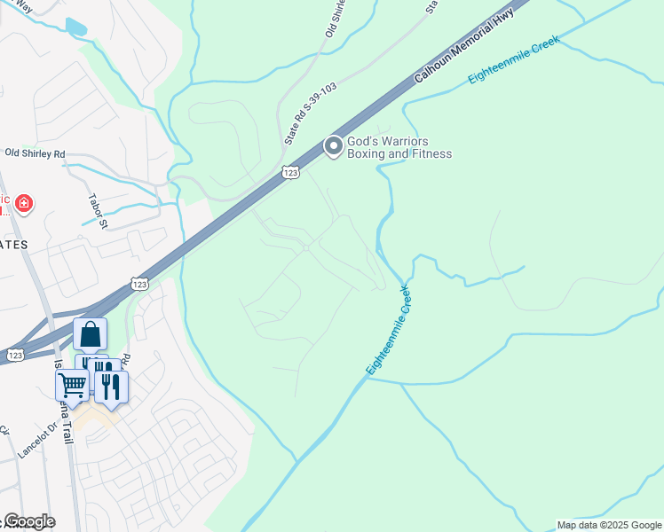 map of restaurants, bars, coffee shops, grocery stores, and more near in Clemson