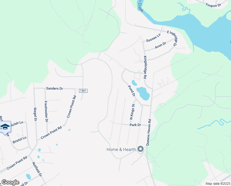 map of restaurants, bars, coffee shops, grocery stores, and more near 317 North Winchester Lane in Hubert