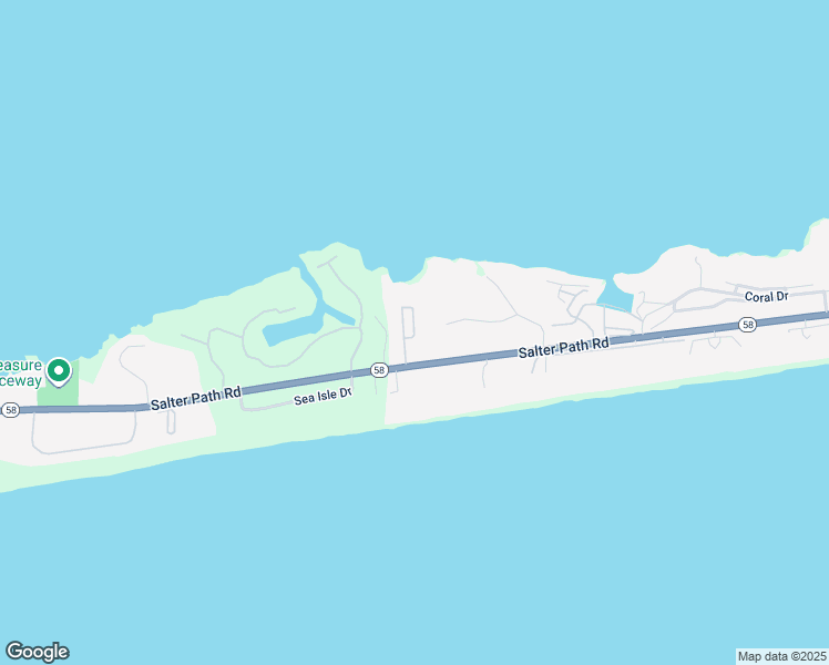 map of restaurants, bars, coffee shops, grocery stores, and more near 112 Sandpiper Lane in Atlantic Beach