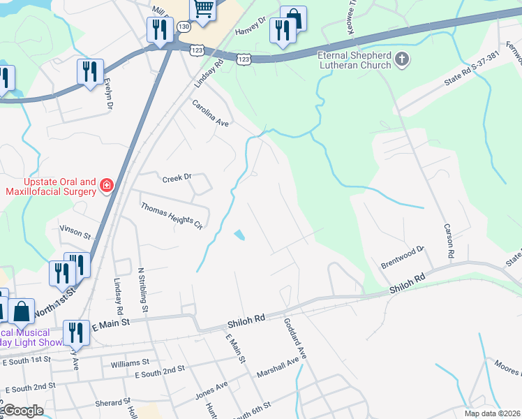 map of restaurants, bars, coffee shops, grocery stores, and more near 328 Ravens View Drive in Seneca