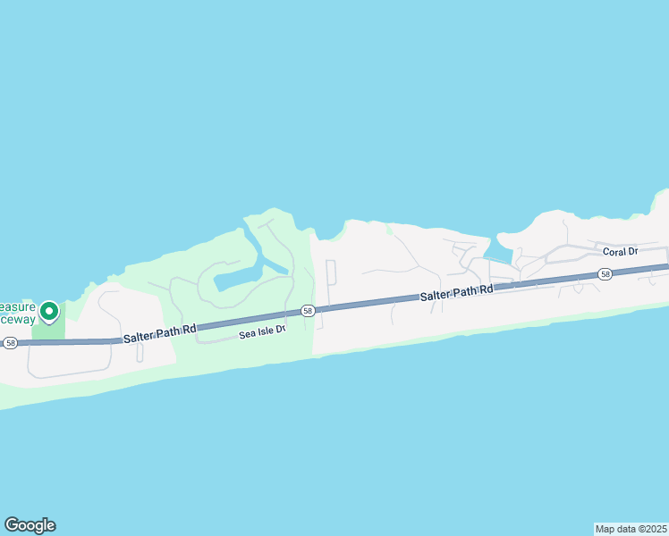 map of restaurants, bars, coffee shops, grocery stores, and more near 112 Sandpiper Lane in Atlantic Beach