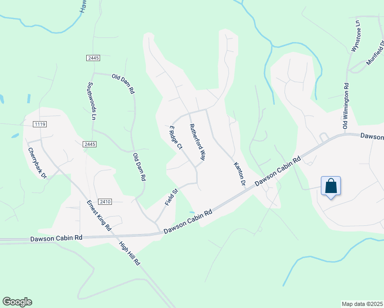map of restaurants, bars, coffee shops, grocery stores, and more near 172 East Ridge Court in Jacksonville
