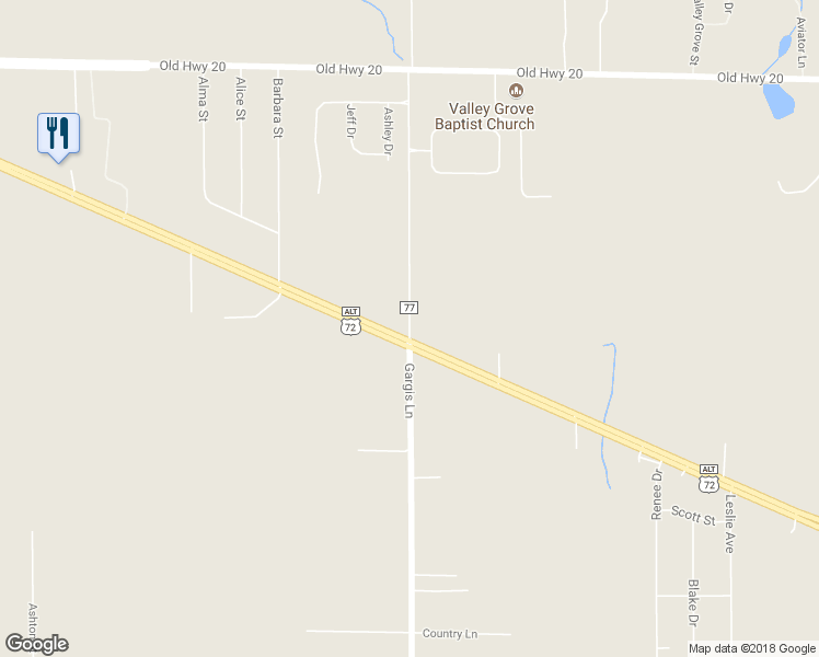 map of restaurants, bars, coffee shops, grocery stores, and more near Gargis Lane in Tuscumbia