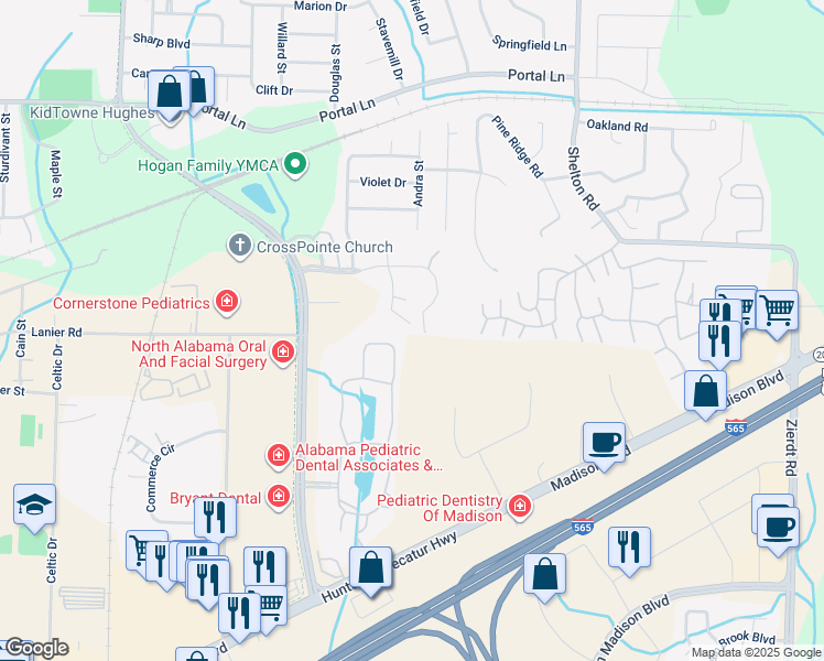 map of restaurants, bars, coffee shops, grocery stores, and more near 113 Napa Valley Way in Madison