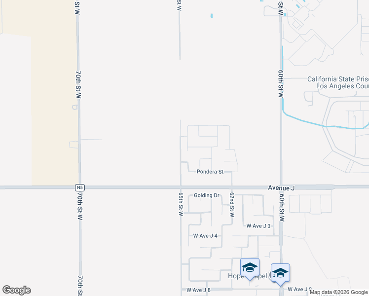 map of restaurants, bars, coffee shops, grocery stores, and more near 44539 Freer Way in Lancaster