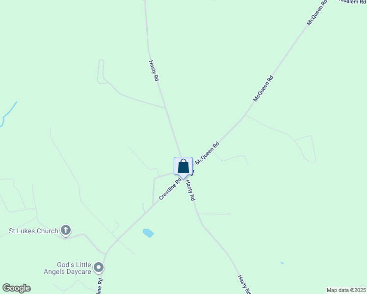 map of restaurants, bars, coffee shops, grocery stores, and more near 7981 Hasty Road in Laurinburg