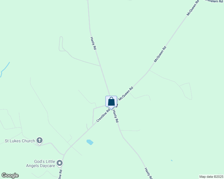 map of restaurants, bars, coffee shops, grocery stores, and more near 7981 Hasty Road in Laurinburg