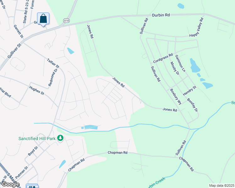 map of restaurants, bars, coffee shops, grocery stores, and more near 750 Jones Road in Fountain Inn