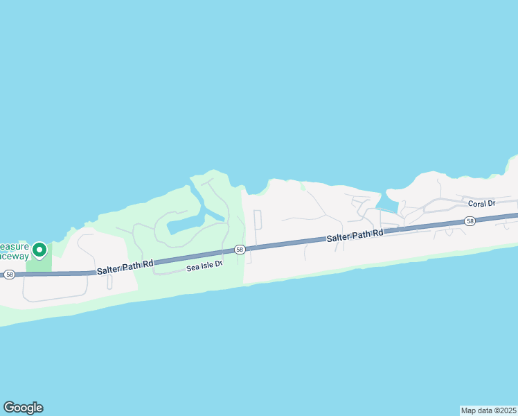 map of restaurants, bars, coffee shops, grocery stores, and more near 650 Salter Path Road in Pine Knoll Shores